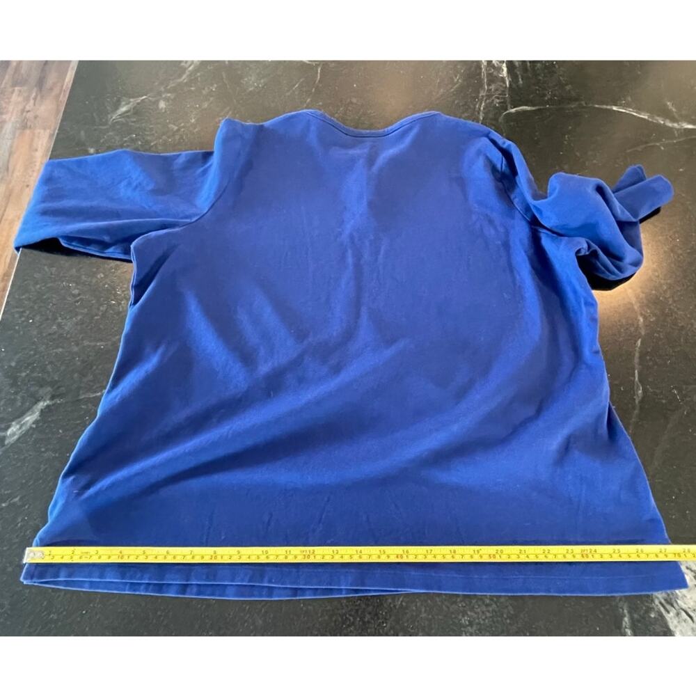 L.L. Bean Navy 3/4 length sleeve 100% Cotton pullover 3X plus - Picture 6 of 11